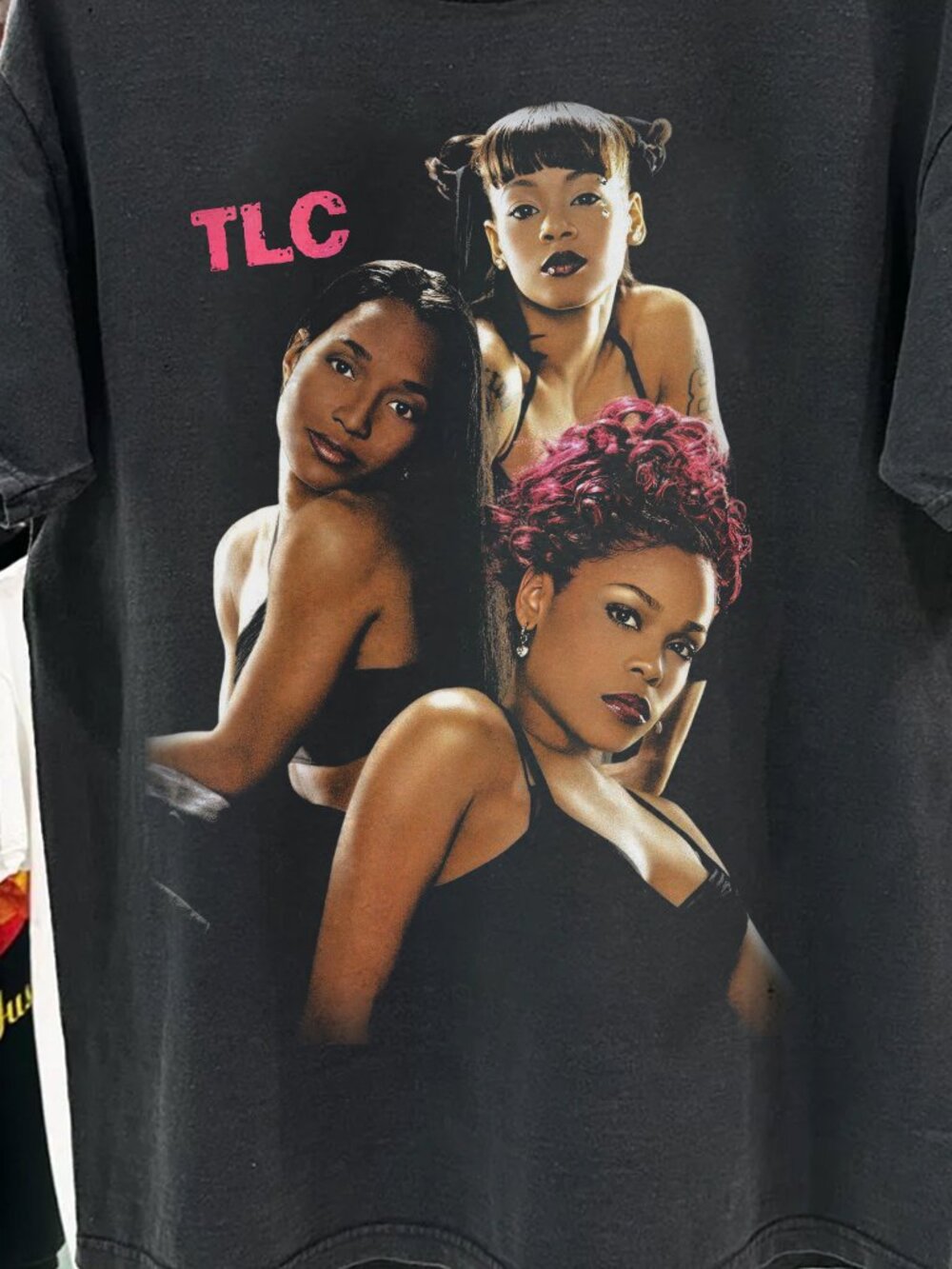 Retro Unpretty TLC Heavyweight Black Tshirt - Picture 2 of 5